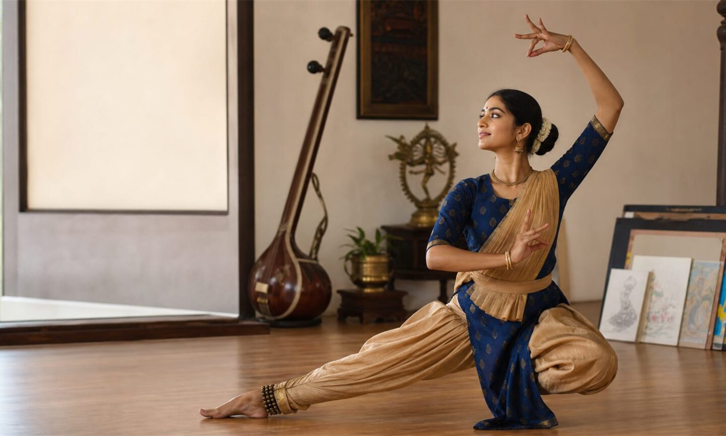 Young Indian classical dancer preparing for the CCRT Young Artists Scholarship 2026