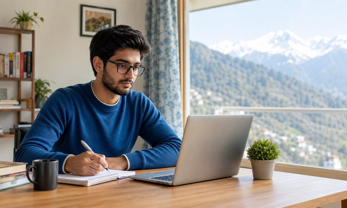 Indian postgraduate applicant reviewing CUHP July 2026 online programme choices