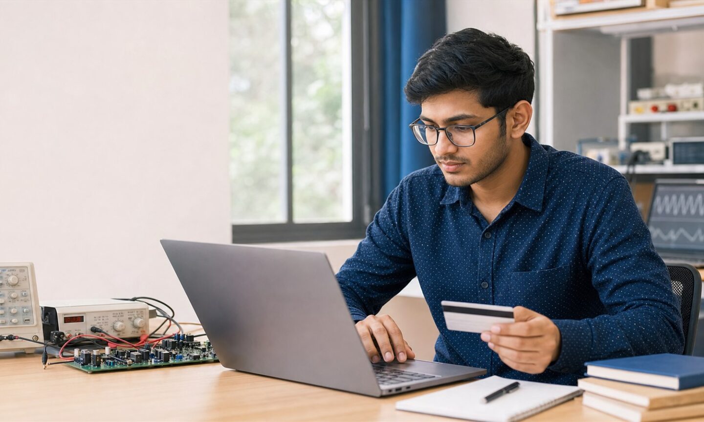 Postgraduate engineering applicant completing Delhi University MTech seat acceptance and online fee payment