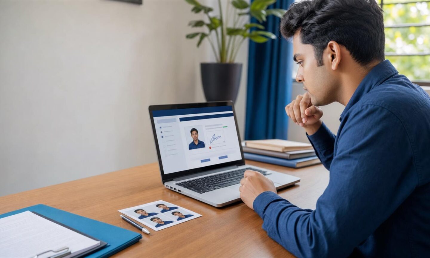 Kerala LLM applicant checking a photograph and signature correction on an online admission portal