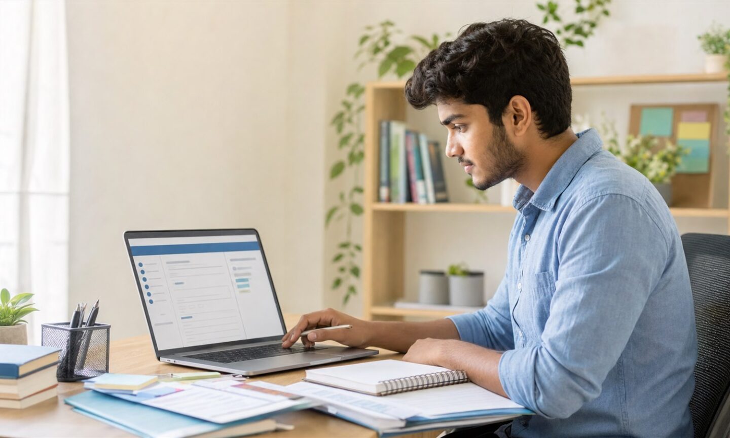 Indian student completing the SBI Asha Scholarship 2026-27 application online