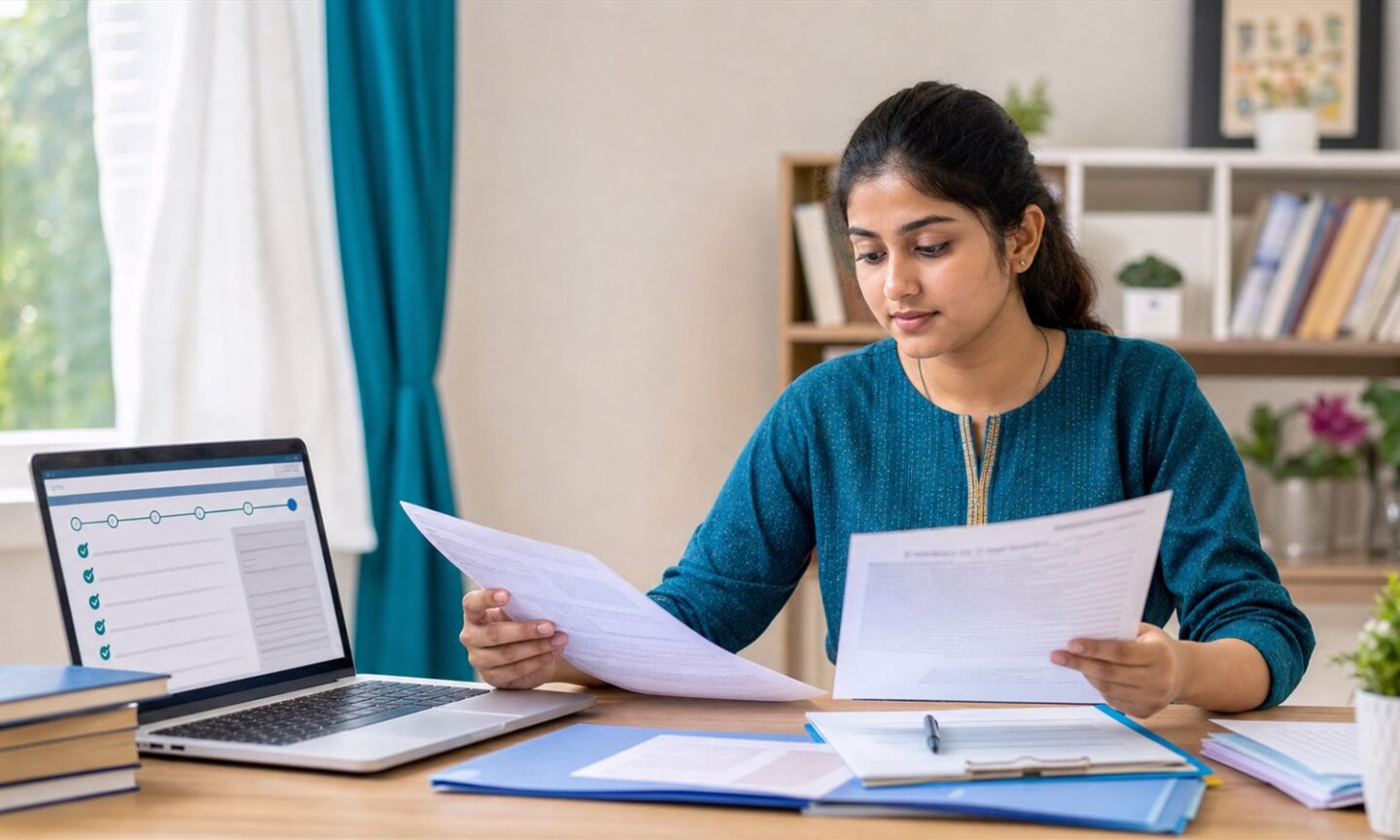 Telangana BEd candidate reviewing certificates for TG EdCET 2026 counselling registration